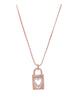Equilibrium Love Lock Chain Necklace with Cubic Zirconia 45cm