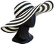 Essence Accessories Striped Wide Brim Sun Hat