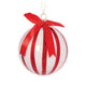 Holly and Ivy Holiday Collection Peppermint Stripe Bow Onion Christmas Bauble Ornament