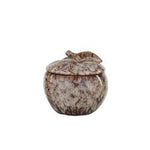 Pomme Ceramic Apple Trinket Box Cocoa 10 x 9.5CM