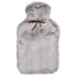 Wicked Sista Faux Fur Hot Water Bottle With Cover Silver Grey