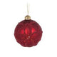 Holly and Ivy Red Embellished Beaded Christmas Bauble Ornament