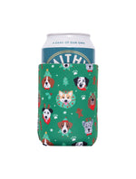 Christmas Dogs Neoprene Stubby Cooler for Cans and Bottles