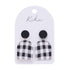 Splosh Kiki Earrings Black & White Gingham