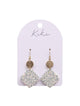 Kiki Green Speckled Drops Earrings 5.5cm