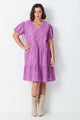 17 Sunday Womens Elegant Purple Floral Lace Cocktail Party Dress