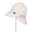Bedhead Legionnaire Flap Hat Natural Stripe 42CM 3 To 6 Months Xs