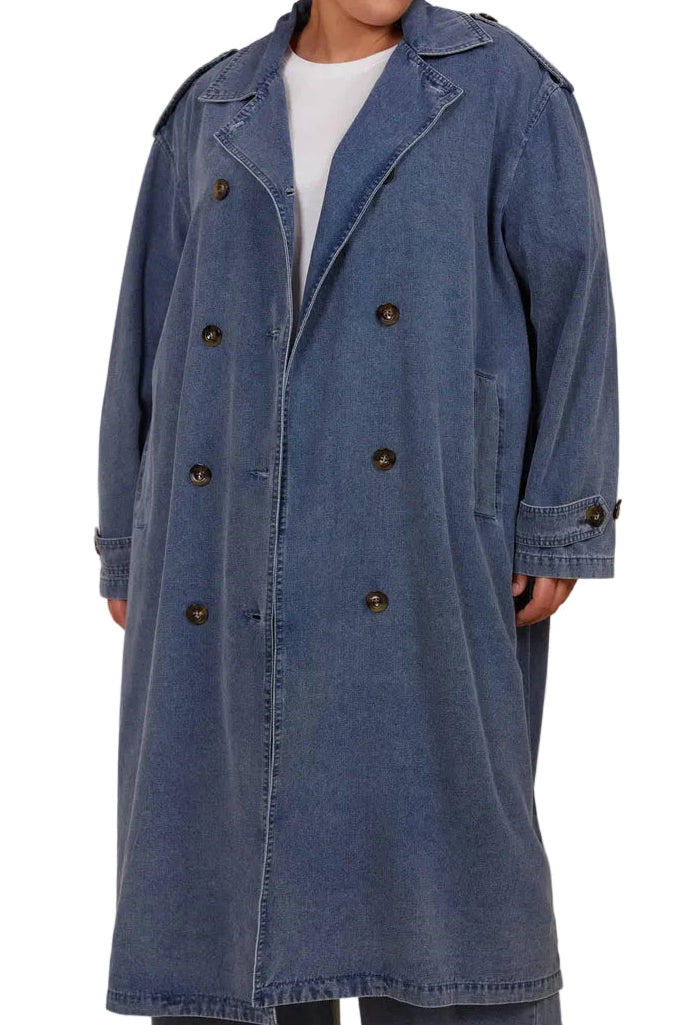 Isle of Mine Freya Trench Coat Denim