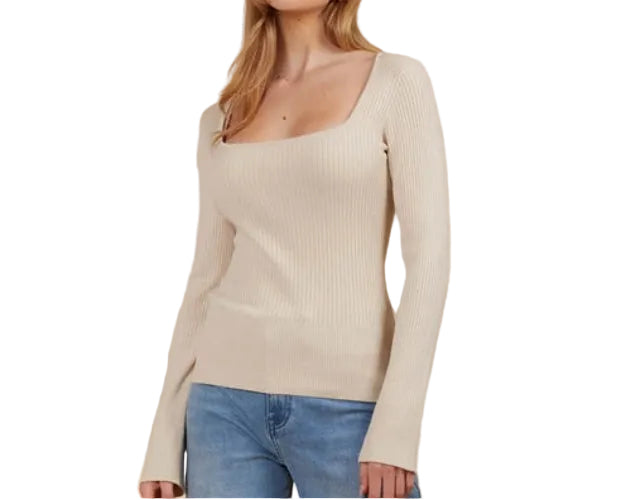 Isle of Mine Juno Square Neck Top Canvas