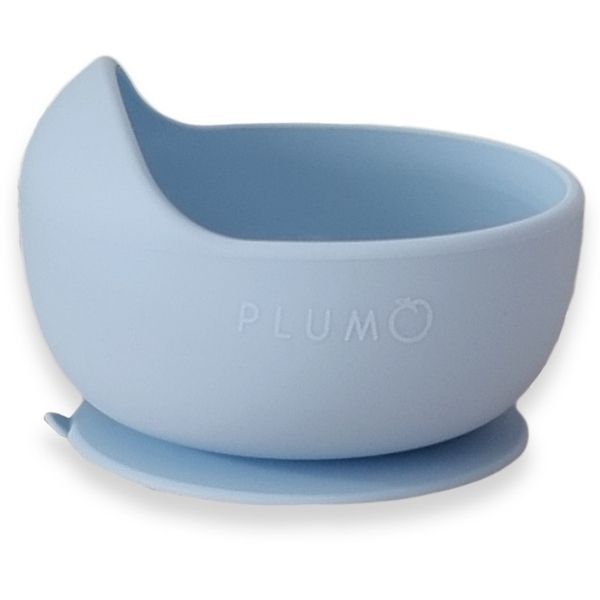 Plum Silicone Duck Egg Bowl Powder Blue