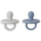 Plum Silicone Soothers 0-6 Months Steel Blue & Ash 2Pk