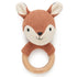 Purebaby Knitted Fox Rattle With Wood Handle