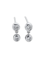 Zafino Amy Silver Crystal Drop Earrings