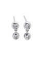 Zafino Amy Silver Crystal Drop Earrings