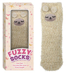 Fuzzy Crew Socks Alpaca Design