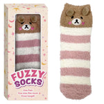 Fuzzy Crew Socks Bear Design