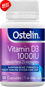 Ostelin Vitamin D3 1000IU Capsules for Bone and Immune Health 60 Count