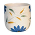 Urban Products Maxine Floral Planter Blue and Green Ceramic Pot 14cm
