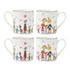 Lenox Park Avenue The Grinch Christmas Ceramic Mugs Set Of 4 14 Oz