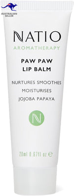 Natio Paw Paw Lip Balm for Dry Chapped Lips 20G