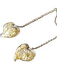 Ross Dangle Heart Gold Plated Hypoallergenic Earrings