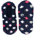 Wicked Sista Footlets No Show Socks Navy Spots