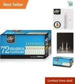 Elegant 72 Ct Shabbat Taper Candles - 3 Hr. Burn Time Unscented And Dripless