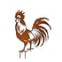 Bronrob Rustic Rooster Outdoor Garden Stake Ornament Decor