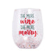 Splosh Christmas Merrier Stemless Glass Festive Holiday Drinkware 450ML