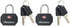 Master Lock Luggage Locks for Travel 2 Pack Black