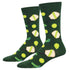 Socksmith Pickleball Green Cotton Crew Sock