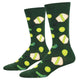 Socksmith Pickleball Green Cotton Crew Sock
