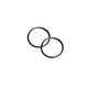 Studex Plain Black Sleeper Earrings 14mm