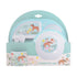 2PK Gibson Gifts Farm Blue Kids Meal Dinner Set Melamine Plate Bowl Cup Cutlery