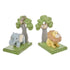 IsAlbi Animal Baby Bookend Set for Nursery and Kids Room Decor