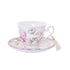 Gibson Gifts Roses & Dandelion Tasseled Tea Cup & Saucer W/ Box Set