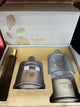 Le Desirede Luxe Gold Leaf Gift Box Vanilla White Musk / Sea Salt Freesia  2 Soy Can