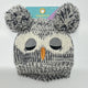 Essence Kids Beanie Owl With Pom Pom Ears Beanie Kids Grey And White New One Size