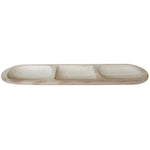 Lavida Natural Wooden 3 Slot Display Whisper Food Serving Tray