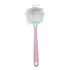 Basicare Dual Sided Bath Brush Pink, Sponge And Loofah Puff Handle
