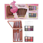Lcorp Flamingo Garden Gift Set With Eyeshadow Palette 2 x 6 Coloured Palettes Brushes