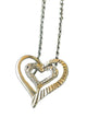 Sterling Silver Ross Simons Double Heart Necklace