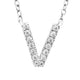 Wicked Sista Gold Tone V Initial Pendant Necklace
