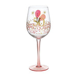 Gibson Gifts Rush 50th Birthday Wine Glass for Ladies Novelty Gift