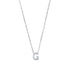 Wicked Sista G Initial Pendant Necklace Silver Tone