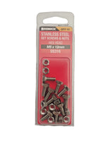 Bremick Screw & Nut Set Hex Stainless Steel M5 X 12 10Pack