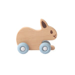 Baby Blue Bunny Beechwood and Silicone Teething Toy