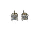 Ross Sterling Silver Square Cubic Zirconia Stud Earrings 7MM