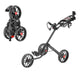 Caddytek Caddylite 15.3 V2 3 Wheel Golf Push Cart Deluxe Quad Fold Compact Trolley Black