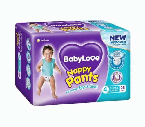 Babylove Nappy Pants Toddler 9-14kg 28 Pack